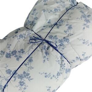CANNON! GORGEOUS DELFT BLUE & WHITE FLORAL DOWN ALTERNATIVE COMFORTER! SZ KING